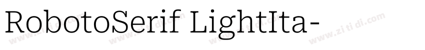 RobotoSerif LightIta字体转换